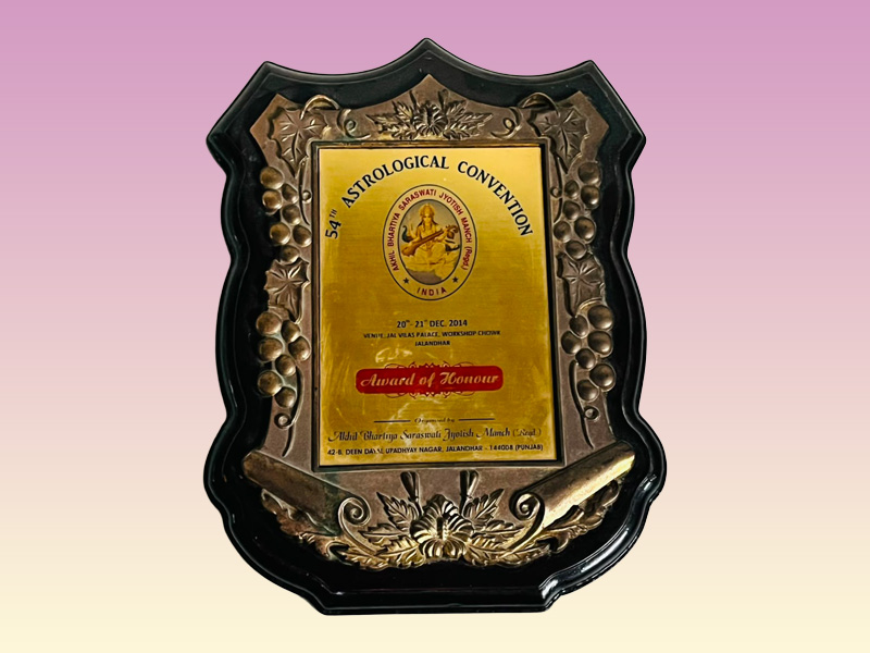 Award / Certificate — Ravinder Rawat